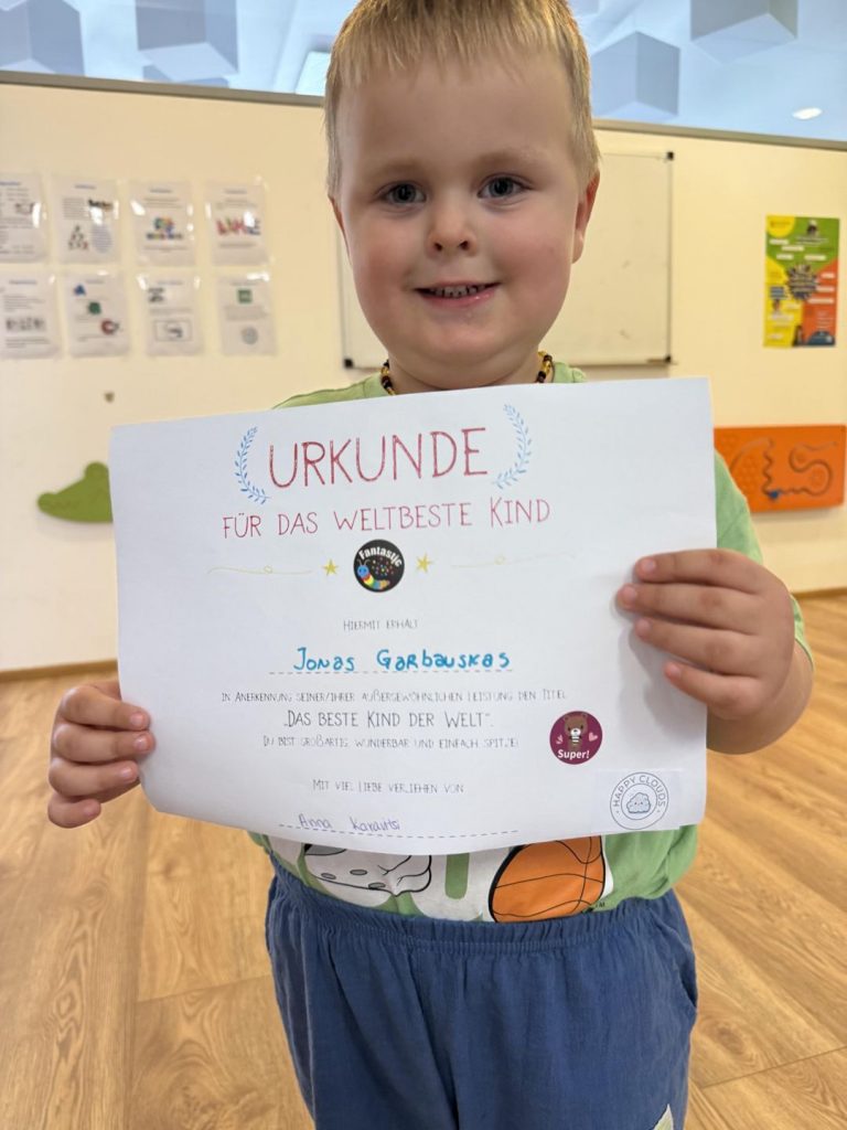 Urkunde Kita Happy Clouds Kornwestheim